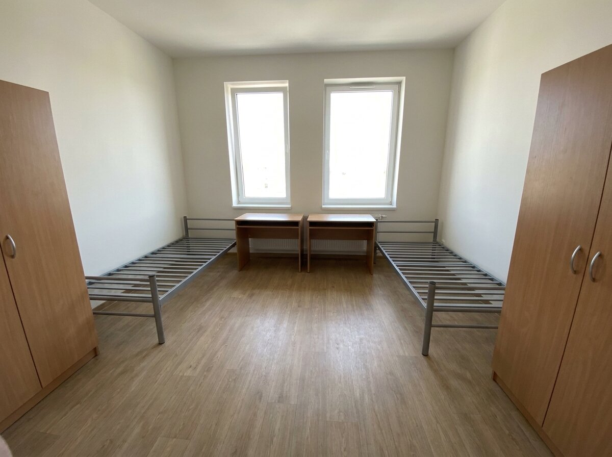 Empty dorm room before