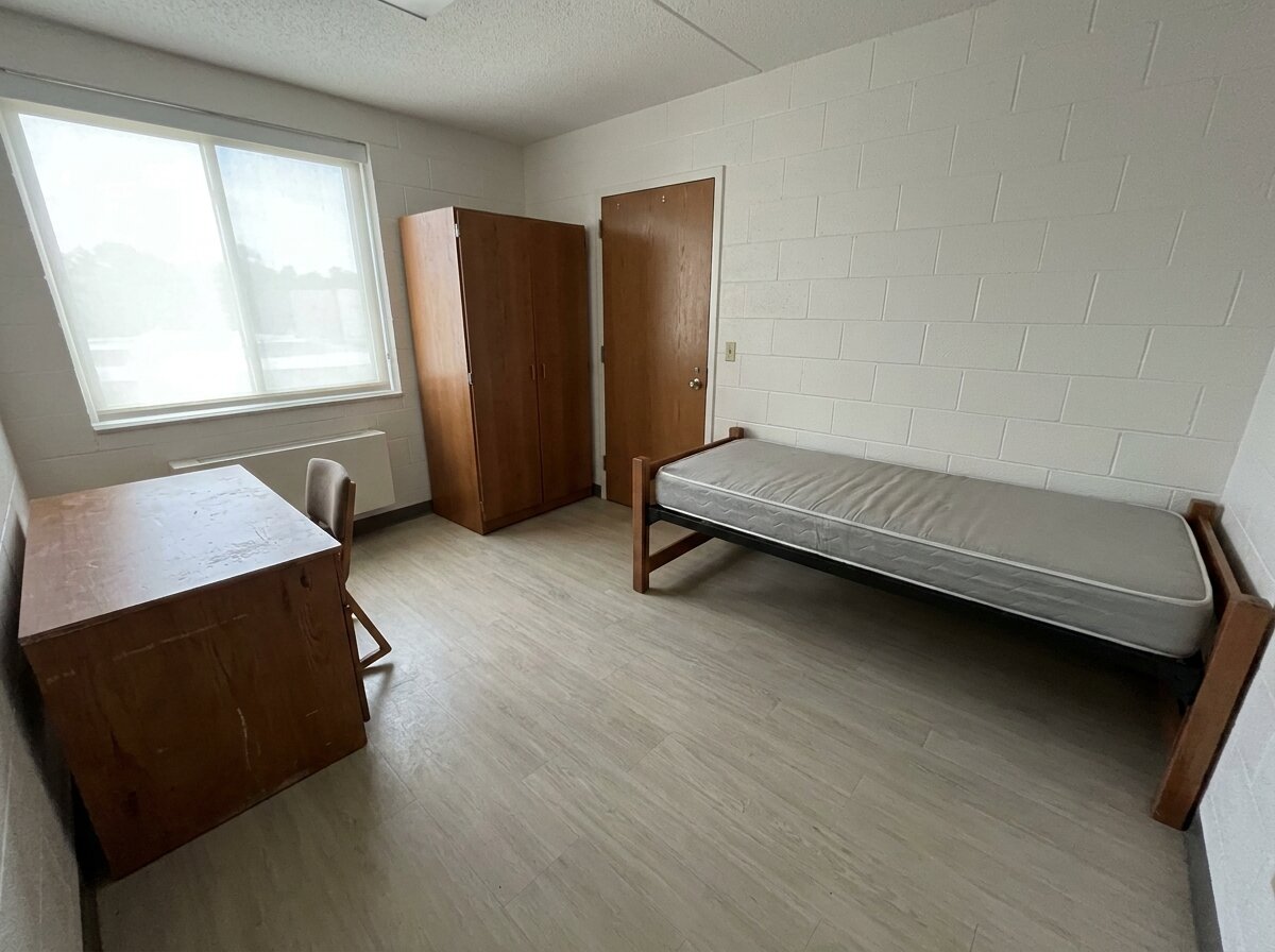 Empty dorm room before